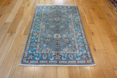 Hand-Knotted Ziegler Rug From Afghanistan