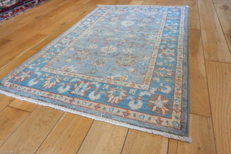 Hand-Knotted Ziegler Rug From Afghanistan