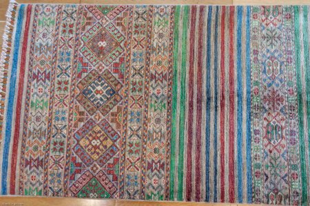 Hand-Knotted Khorjin Runner From Afghanistan