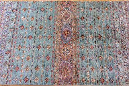 Hand-Knotted Khorjin Runner From Afghanistan