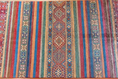 Hand-Knotted Khorjin Runner From Afghanistan