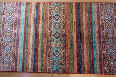 Hand-Knotted Khorjin Runner From Afghanistan