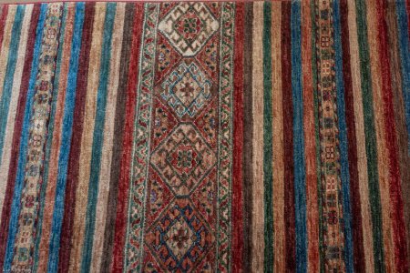 Hand-Knotted Khorjin Runner From Afghanistan