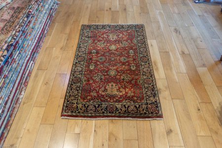 Hand-Knotted Mashad Palace Rug From India