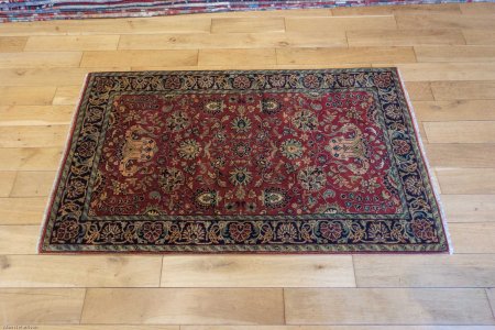 Hand-Knotted Mashad Palace Rug From India