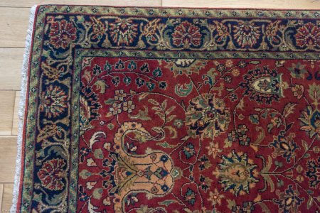 Hand-Knotted Mashad Palace Rug From India