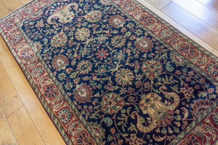 Hand-Knotted Mashad Palace Rug From India