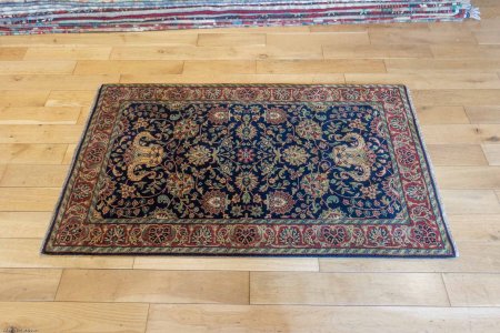 Hand-Knotted Mashad Palace Rug From India