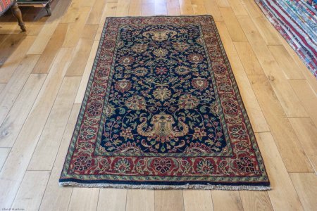 Hand-Knotted Mashad Palace Rug From India