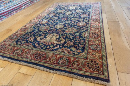 Hand-Knotted Mashad Palace Rug From India