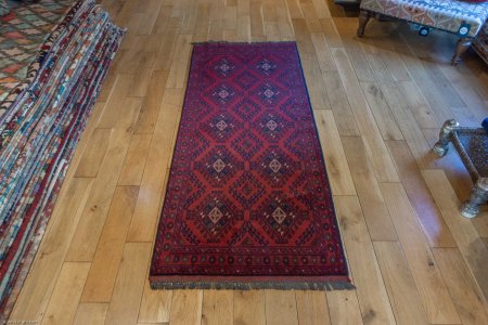 Hand-Knotted Khan Mahomadi Runner From Afghanistan