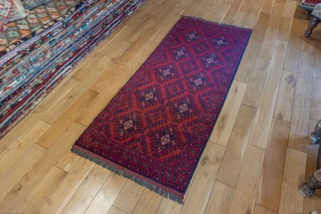 Hand-Knotted Khan Mahomadi Runner From Afghanistan