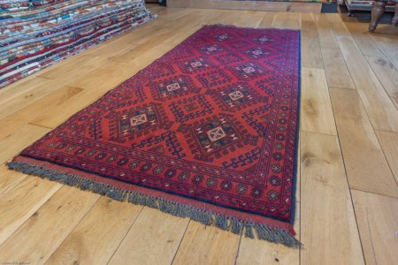 Hand-Knotted Khan Mahomadi Runner From Afghanistan