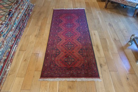 Hand-Knotted Khan Mahomadi Runner From Afghanistan