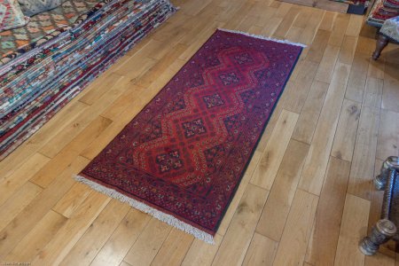 Hand-Knotted Khan Mahomadi Runner From Afghanistan