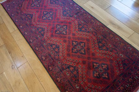 Hand-Knotted Khan Mahomadi Runner From Afghanistan