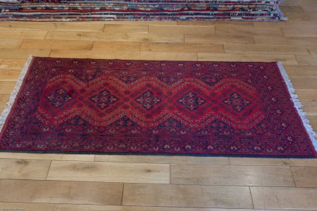 Hand-Knotted Khan Mahomadi Runner From Afghanistan