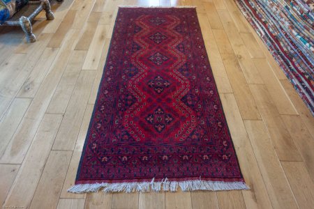 Hand-Knotted Khan Mahomadi Runner From Afghanistan