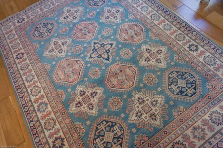 Hand-Knotted Kazak Yakash Rug From Afghanistan