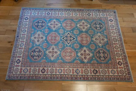 Hand-Knotted Kazak Yakash Rug From Afghanistan