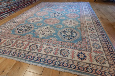 Hand-Knotted Kazak Yakash Rug From Afghanistan