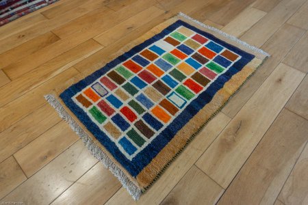 Hand-Knotted Gabbeh Rug From Iran (Persian)