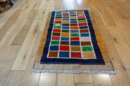 Hand-Knotted Gabbeh Rug From Iran (Persian)