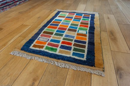 Hand-Knotted Gabbeh Rug From Iran (Persian)