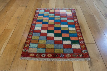 Hand-Knotted Gabbeh Rug From Iran (Persian)