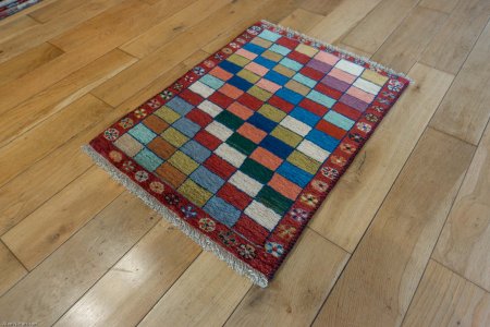 Hand-Knotted Gabbeh Rug From Iran (Persian)