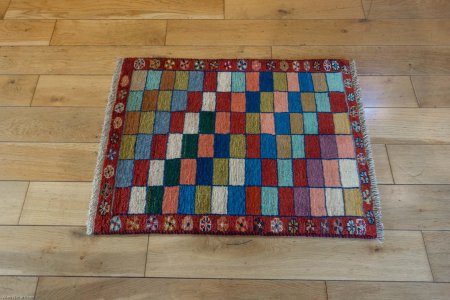 Hand-Knotted Gabbeh Rug From Iran (Persian)