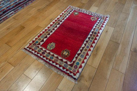 Hand-Knotted Gabbeh Rug From Iran (Persian)