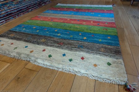 Hand-Knotted Gabbeh Rug From Iran (Persian)