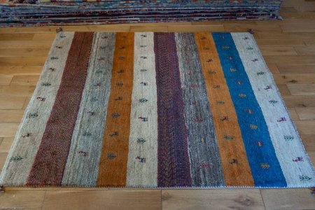 Hand-Knotted Gabbeh Rug From Iran (Persian)