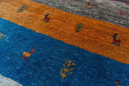 Hand-Knotted Gabbeh Rug From Iran (Persian)