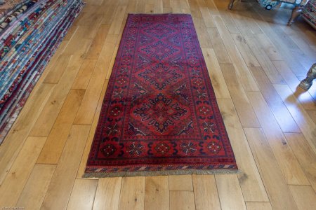 Hand-Knotted Khan Mahomadi Runner From Afghanistan