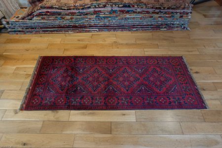 Hand-Knotted Khan Mahomadi Runner From Afghanistan