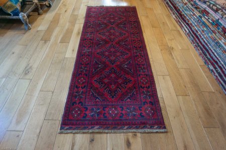 Hand-Knotted Khan Mahomadi Runner From Afghanistan