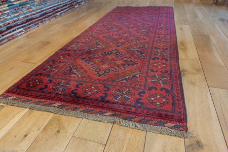 Hand-Knotted Khan Mahomadi Runner From Afghanistan