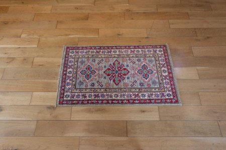 Hand-Knotted Kazak Rug From Afghanistan