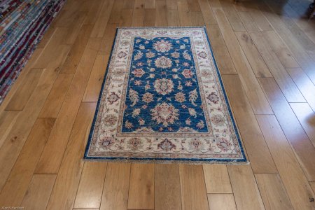 Hand-Knotted Ziegler Rug From Afghanistan