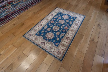 Hand-Knotted Ziegler Rug From Afghanistan