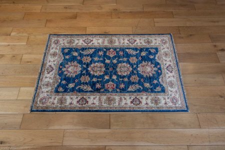 Hand-Knotted Ziegler Rug From Afghanistan