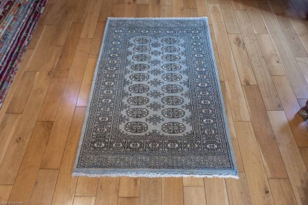 Hand-Knotted Bokhara Rug From Pakistan