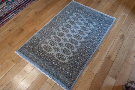 Hand-Knotted Bokhara Rug From Pakistan