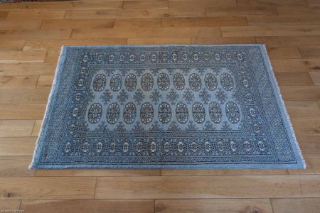 Hand-Knotted Bokhara Rug From Pakistan