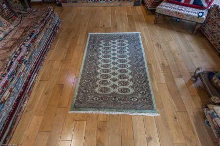 Hand-Knotted Bokhara Rug From Pakistan