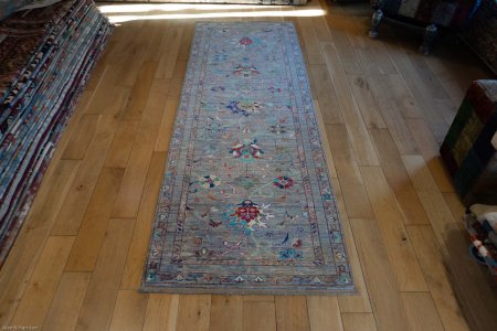 Hand-Knotted Sultanabad Runner From Afghanistan