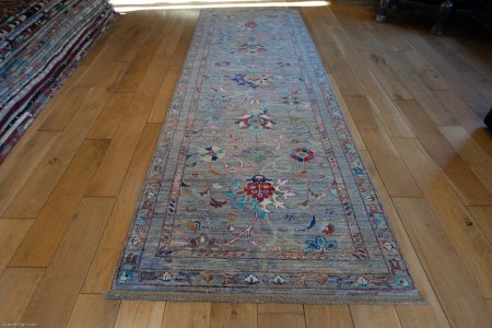 Hand-Knotted Sultanabad Runner From Afghanistan