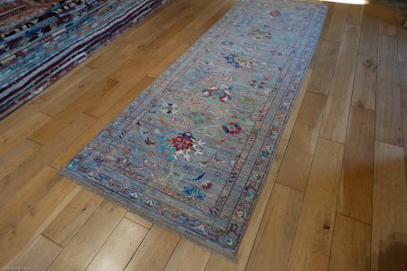 Hand-Knotted Sultanabad Runner From Afghanistan